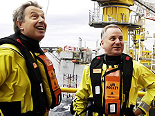 Tony Blair looked a little embarrassed today