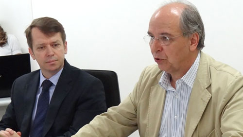 Adriano Magalhães, Secretário de Meio Ambiente do Governo de Minas, e Vitor Feitosa, presidente do Conselho de Administração da Agência Peixe Vivo